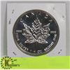 Image 1 : 1994 CANADIAN 1 OUNCE .999 FINE SILVER $5 COIN.