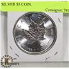 Image 1 : 2017 CANADIAN 1 OUNCE .999 FINE SILVER $5 COIN.