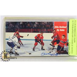 ELLIS ROBBED BY HABS AUTOGRAPHED BY CHARLIE HODGE