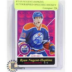 RYAN NUGENT-HOPKINS AUTOGRAPHED OPEECHEE HOCKEY