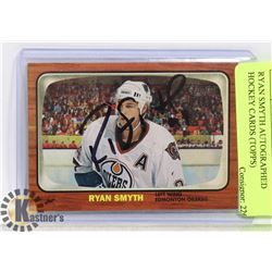 RYAN SMYTH AUTOGRAPHED HOCKEY CARDS (TOPPS)