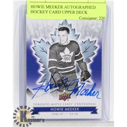 HOWIE MEEKER AUTOGRAPHED HOCKEY CARD UPPER DECK