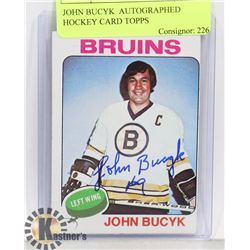 JOHN BUCYK  AUTOGRAPHED HOCKEY CARD TOPPS