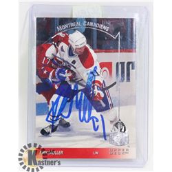 KIRK MULLER MONTREAL CANADIENS SIGNED CARD.