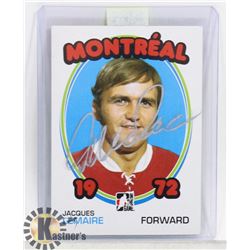 JACQUES LEMAIRE MONTREAL CANADIENS SIGNED CARD