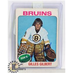 GILLES GILBERT BOTSON BRUINS SIGNED CARD