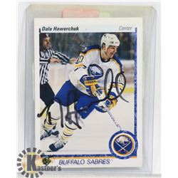 DALE HAWERCHUK BUFFALO SABRES SIGNED CARD.