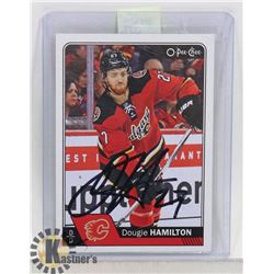 DOUGH HAMILTON SINGED CALGARY FLAMES SIGNED CARD
