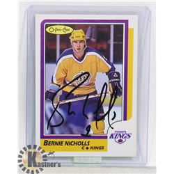 BERNIE NICHOLLS SIGNED LOS ANGELES KINGS SIGNED