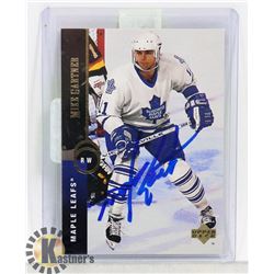 MIKE GARTNER SIGNED TORONTO MAPLE LEAFS CARD.
