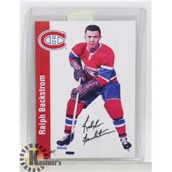 RALPH BACKSTROM SIGNED MONTREAL CANADIENS CARD