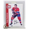 Image 1 : RALPH BACKSTROM SIGNED MONTREAL CANADIENS CARD