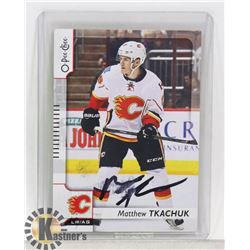MATTHEW TKACHUKL CALGARY FLAMES SIGNED CARD