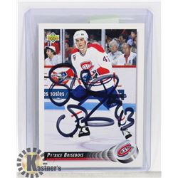 PATRICE BRISBOIS MONTREAL CANADIENS SIGNED CARD