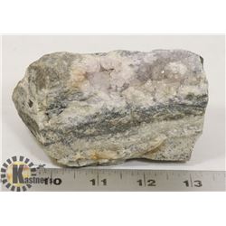 NATURAL RAW AMETHYST & DRUSY QUARTZ CLUSTER