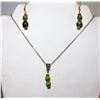 Image 1 : 5)  GREEN SEA SEDIMENT JASPER SET OF