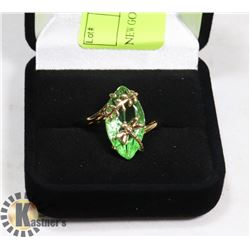 NEW GOLD PLATED RING SZ 8