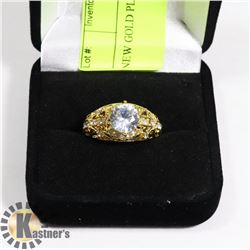 NEW GOLD PLATED RING SZ 7