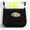 Image 1 : NEW GOLD PLATED RING SZ 7