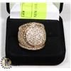 Image 1 : NEW GOLD PLATED RING SZ 8