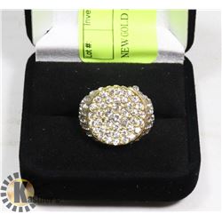 NEW GOLD PLATED RING SZ 8