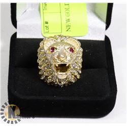 NEW GOLD PLATED RING SZ 8