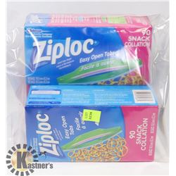 BAG OF ZIPLOCK SNACK BAGS