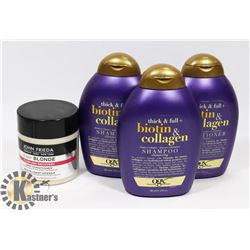 BAG OF 4 ASSORTED SHAMPOO & CONDITIONER