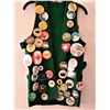 Image 1 : 22)  VINTAGE FELT VEST WITH DOZENS OF
