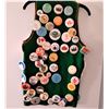 Image 2 : 22)  VINTAGE FELT VEST WITH DOZENS OF