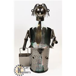 METAL WINE BOTTLE HOLDER,TRAVELER,NEW