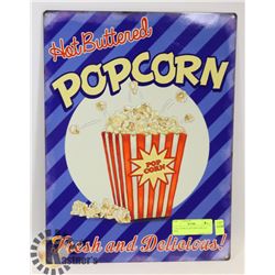 12 X 16 PORCELAIN POPCORN AD SIGN