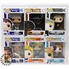 Image 1 : LOT OF 6 ASSORTED FUNKO POP VINYL FIGURES.