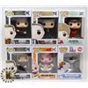 Image 1 : LOT OF 6 ASSORTED FUNKO POP VINYL FIGURES.