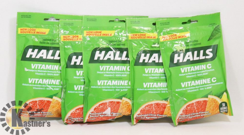 LOT OF 5 HALL VITAMIN C 100 RDA SUPPLEMENTS