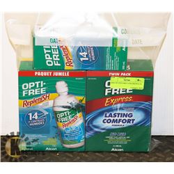 BAG OF OPTI FREE LENS PRODUCTS