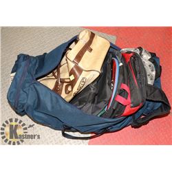 LOT OF DUFFEL BAGS AND BACKPACKS