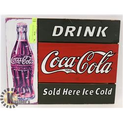 WOOD COCA COLA SIGN 12 X 16