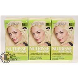 LOT OF 3 GARNIER NUTRISSE ULTRA COLOUR