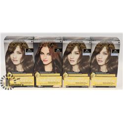 LOT OF 4 ASSORTED LOREAL PARIS HAIR DYE