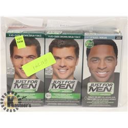 1 BAG OF 6 ASSORTED JUST FOR MEN HAIR DIE