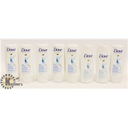 BAG OF 8 MINI DOVE SHAMPOO & CONDITIONER, 50 ML