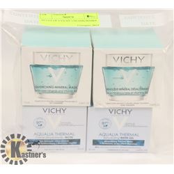 20) LOT OF 4 VICHY CREAMS/MASKS