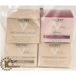 19) LOT OF 4 VICHY FACE MASKS