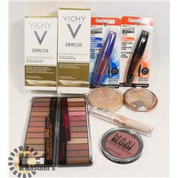 6) LOT OF ASSORTED MAKEUP & HAIR PRODUCTS.
