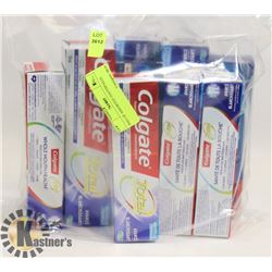 BAG OF ASSORTED TOOTHPASTE