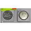 Image 1 : LOT OF 2 CANADIAN $1 COINS 1946, 1947