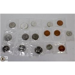 LOT OF 16 ASSORTED CANADIAN 1963 PROOF LIKE COINS.
