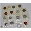 Image 1 : LOT OF 16 ASSORTED CANADIAN 1964 PROOF LIKE COINS.