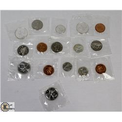 LOT OF 16 ASSORTED CANADIAN 1963 PROOF LIKE COINS.
